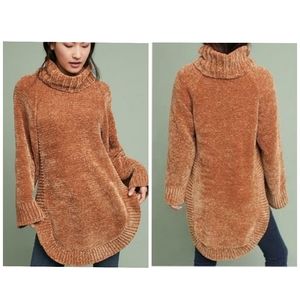 Anthropologie Moth Chenille Turtleneck Sweater